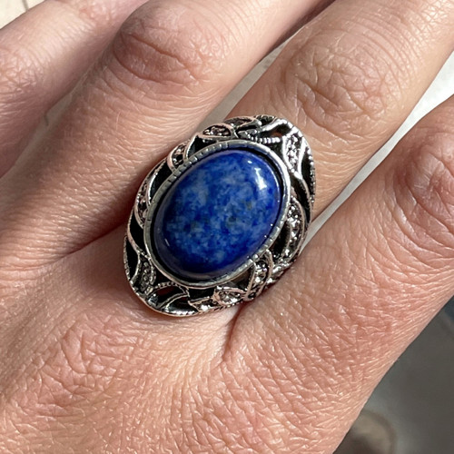 Vintage prsten s lapisem lazuli — foto 2