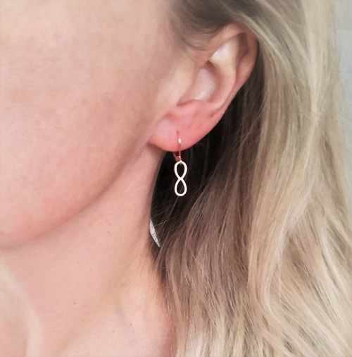 Ocelové náušnice*infinity*nekonečno*rosegold — foto 3