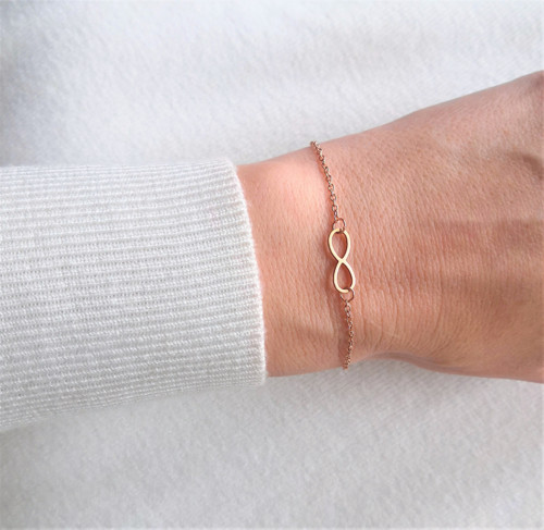 Ocelové náušnice*infinity*nekonečno*rosegold — foto 6