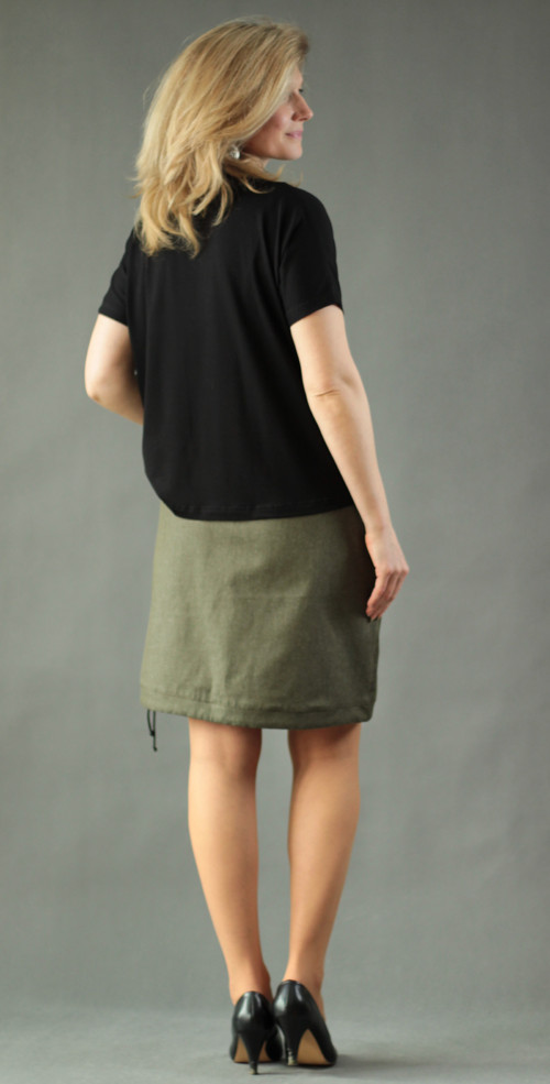 Sukně riflová khaki — foto 3