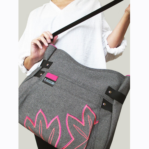 Kabelka grey SIMPLY pink — foto 6