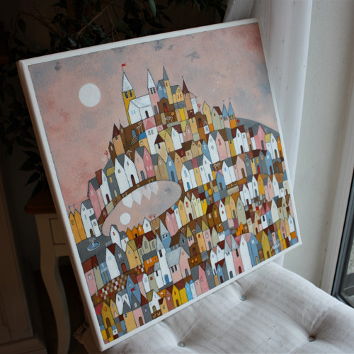Růžový den ... 50x50cm — foto 2