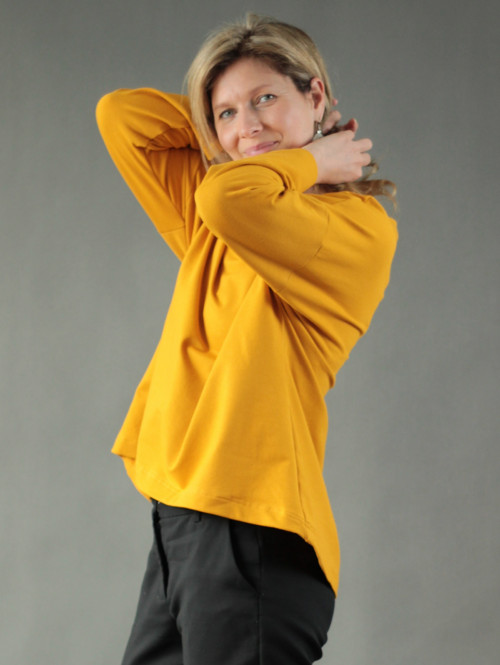Mikina volná hořčicová — foto 3