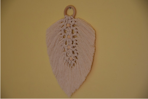 Macramé list s korálky — foto 3