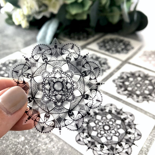Samolepka mandala Sám sebou, transparentní, M — foto 3