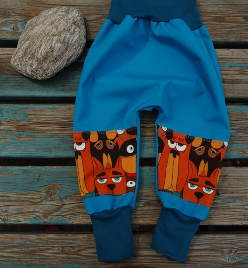 BAGGY SOFTSHELL letní* petrol* buldočci — foto 4