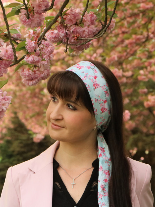 Štýlová šatka sakura — foto 3
