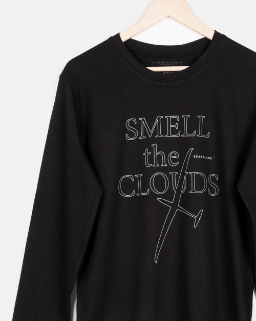 Smell the clouds triko s kluzákem černé — foto 3