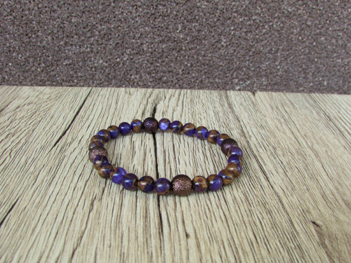 Jaspis cloisonne purple - náramek — foto 3