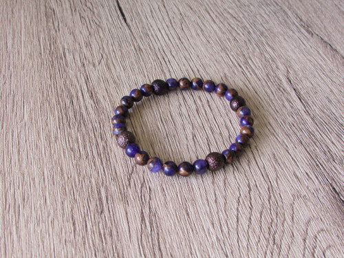 Jaspis cloisonne purple - náramek — foto 4