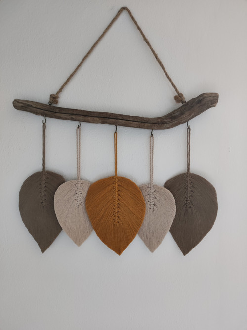 Macramé listy dekorace — foto 3