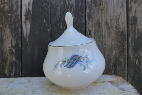 Modrozlatě...porcelánová cukřenka Thun — foto 2