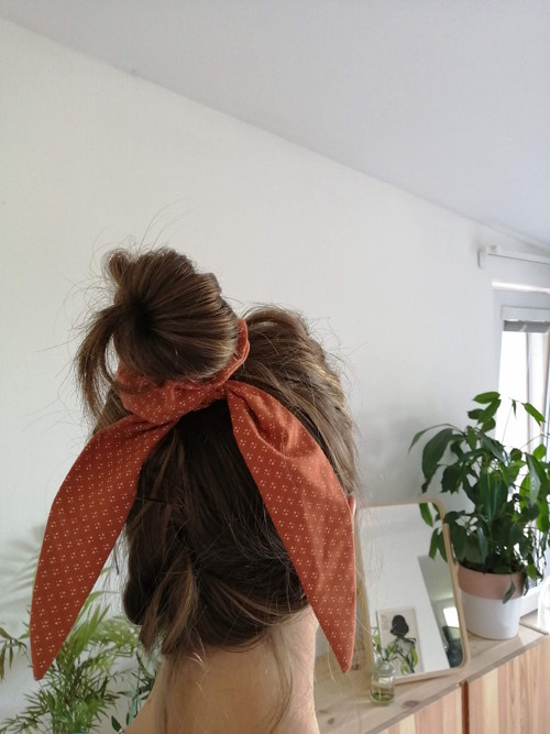Lněná francouzská...scrunchie — foto 4