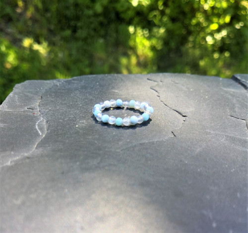 Larimar*měsíční kámen*broušený*prsten — foto 4