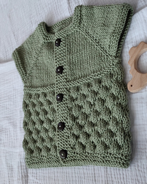 Dětská pletená vesta 68, 3-6 m — foto 3