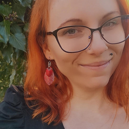 Baculky křídla v černé- náušnice — foto 3
