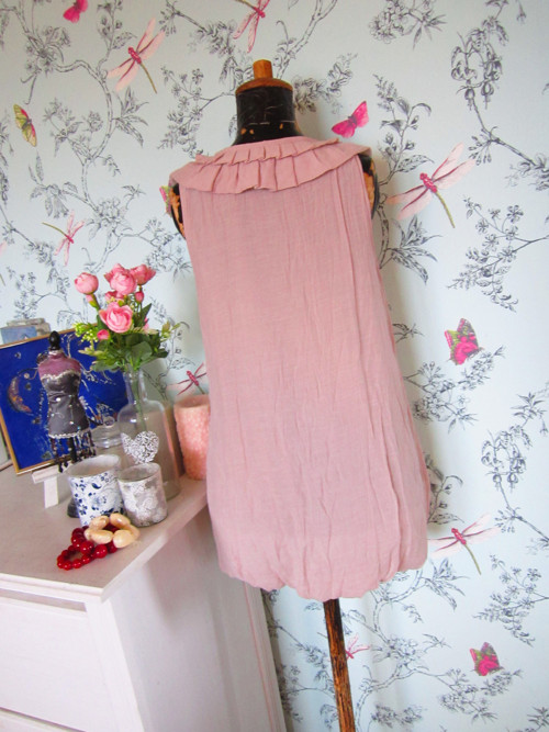 Šaty tunika powder pink elfí — foto 5