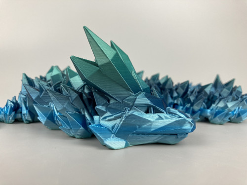 Krystalový drak - 55cm, 3D tisk — foto 2
