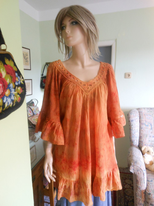 Boho tunika s krajkou, vel.UNi — foto 2