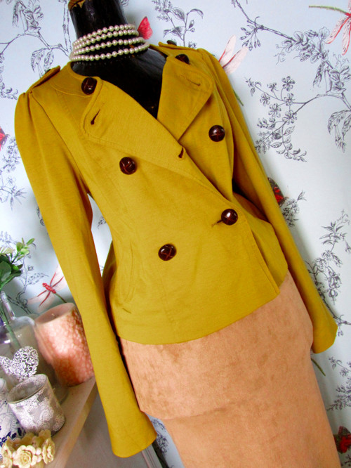 Sáčko retro look, kurkumové — foto 3