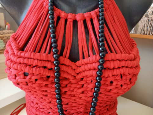 Macramé boho top / beach dress "VAMOS A LA PLAYA" — foto 2
