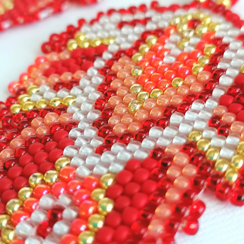Red Oriental Dangle Beaded Earrings — foto 5