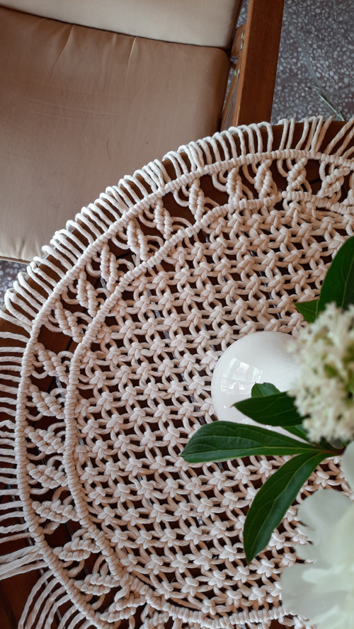 Kulatý Macrame ubrus — foto 2