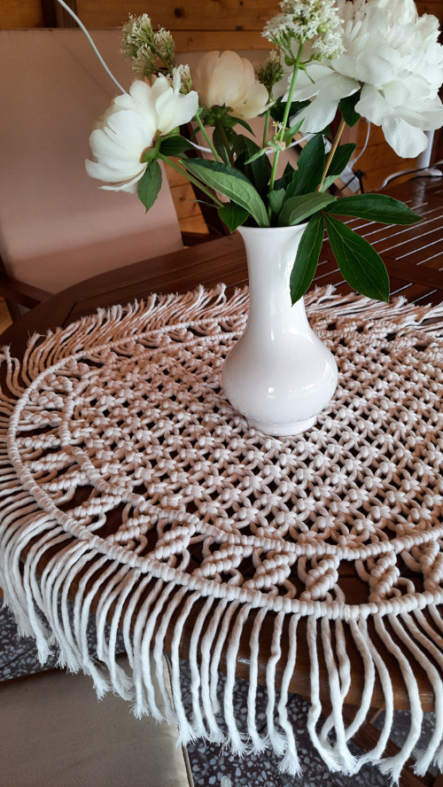 Kulatý Macrame ubrus — foto 4