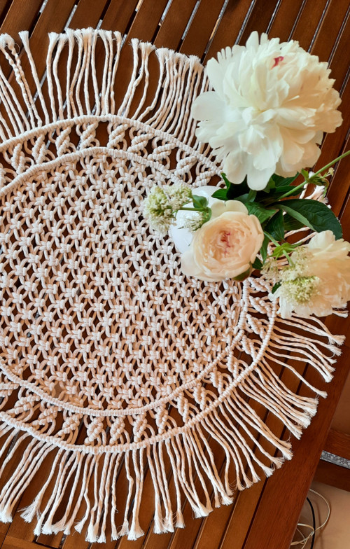 Kulatý Macrame ubrus — foto 5