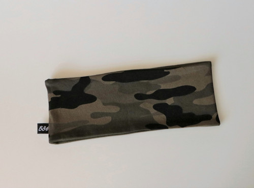 Úpletová čelenka maskáč khaki — foto 3