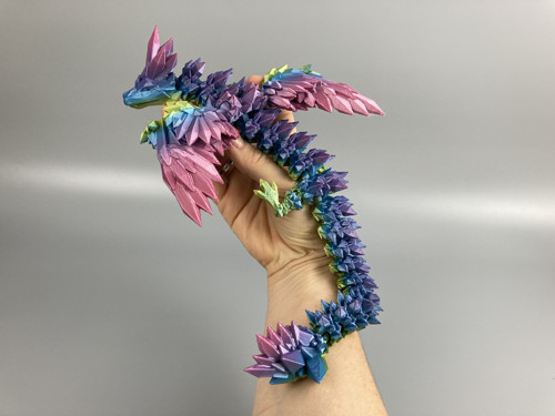 Krystalový drak - 37 cm, 3D tisk — foto 2