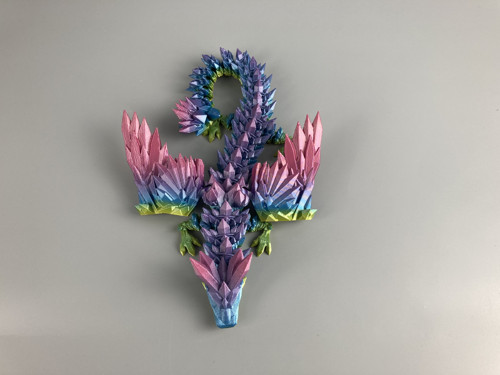 Krystalový drak - 37 cm, 3D tisk — foto 4