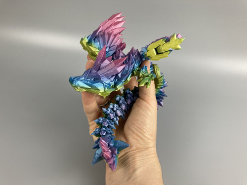 Krystalový drak - 37 cm, 3D tisk — foto 5