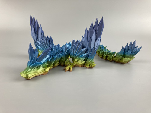 Krystalový drak - 37cm, 3D tisk — foto 2