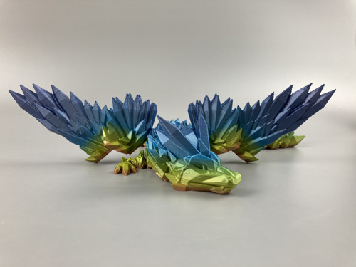 Krystalový drak - 37cm, 3D tisk — foto 4