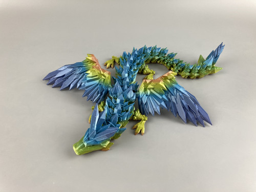 Krystalový drak - 37cm, 3D tisk — foto 3