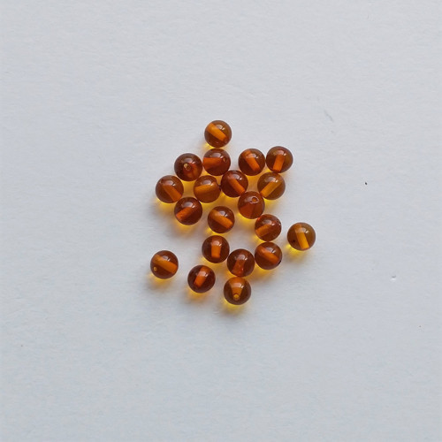Jantar 13 korálky 4 mm, 1 kus — foto 2