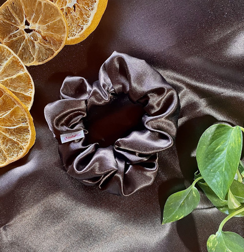 Scrunchie velká hnědá — foto 2