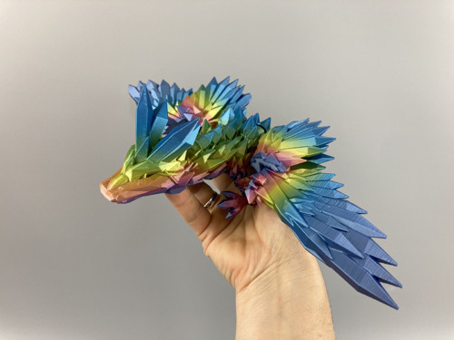 Krystalový drak - 47 cm, 3D tisk — foto 6