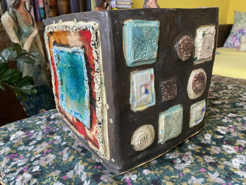 Keramický obal na květináč Patchwork — foto 2