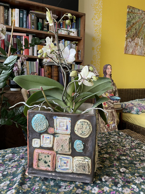 Keramický obal na květináč Patchwork — foto 5