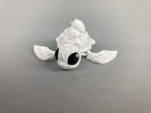 Dortíková želva - 7 cm, bílá, 3D tisk — foto 3