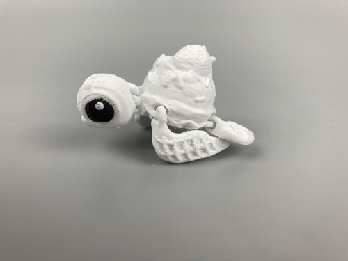 Dortíková želva - 7 cm, bílá, 3D tisk — foto 4