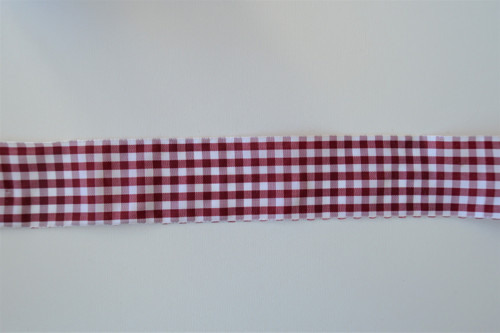 Polyesterová stuha, bodovobílé kostičky, šíře 40mm — foto 2