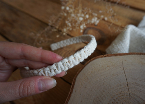 Macramé čelenka White & Gold — foto 2