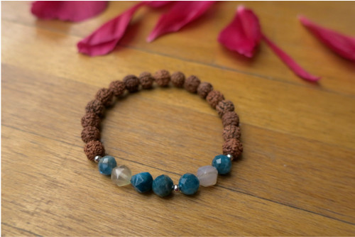 Náramek - Apatit a Rudraksha — foto 3
