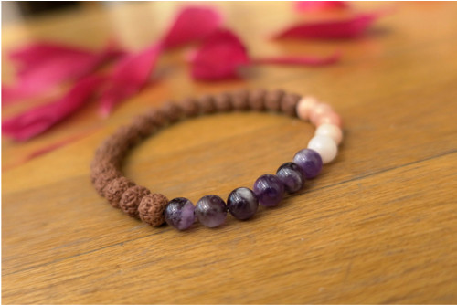 Náramek - Fluorit a Rudraksha — foto 3