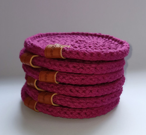Háčkovaný podšálek - 10 cm — foto 2