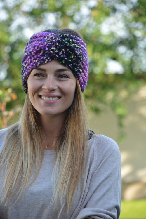 Čelenka Pom Pom fialová — foto 2