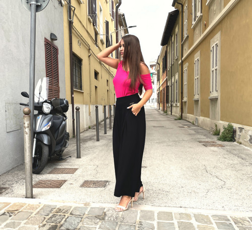 Kalhotová sukně černá dlouhá — foto 2